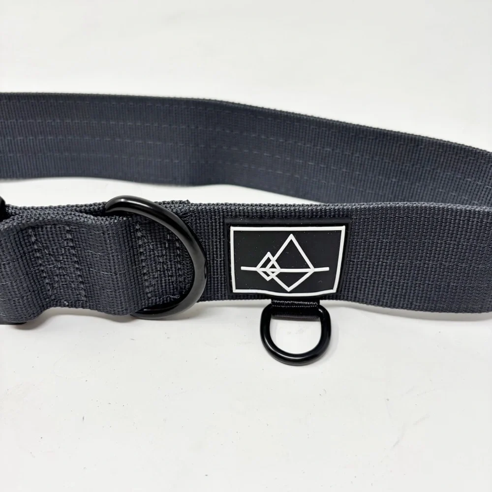 MADE TO ROAM Black New York Afterlight Explorer Classic DOG Collar Heavy Duty XL